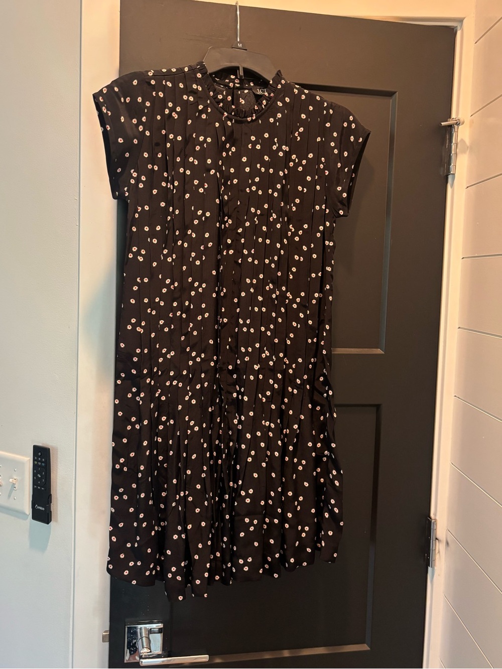 J. Crew Pintuck shift dress midnight floral print XXS NWT NEW pleated Sleeves - Picture 6 of 12
